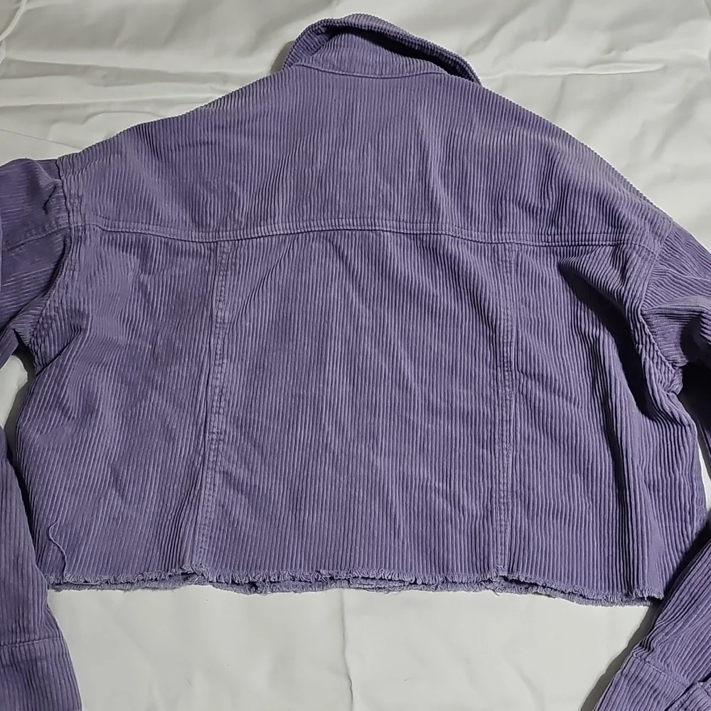 172 Forever 21 Cropped Lavender Corduroy Jacket